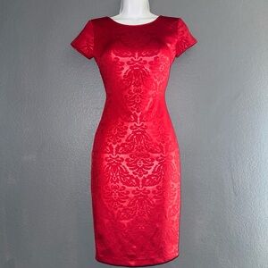 Windsor Women’s Red Short Sleeve Sexy Mini Party Dress size XS 1/2